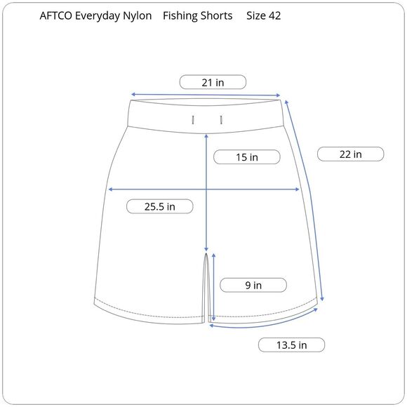 AFTCO Everyday Shorts Nylon Active Fit UPF 50 Mens 42x9 Bone Cream Fishing Beach - Picture 3 of 11